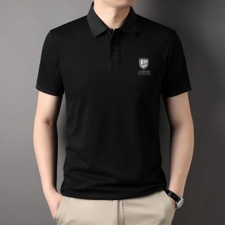 Zhu Di Cotton Iron Blood Lapel 2023 Summer Men's Polo shirt short-sleeved for middle-aged and young men, half-sleeved Zhu Di Cotton Iron Blood Lapel 2023 Summer Men's Polo shirt short-sleeved for middle-aged and young men, half-sleeved